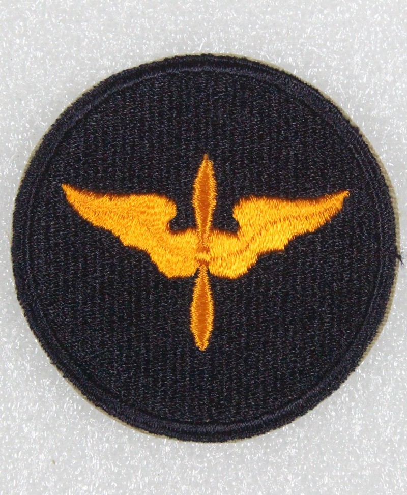 Army Air Corps Patch: Aviation Cadet - embroidered, black