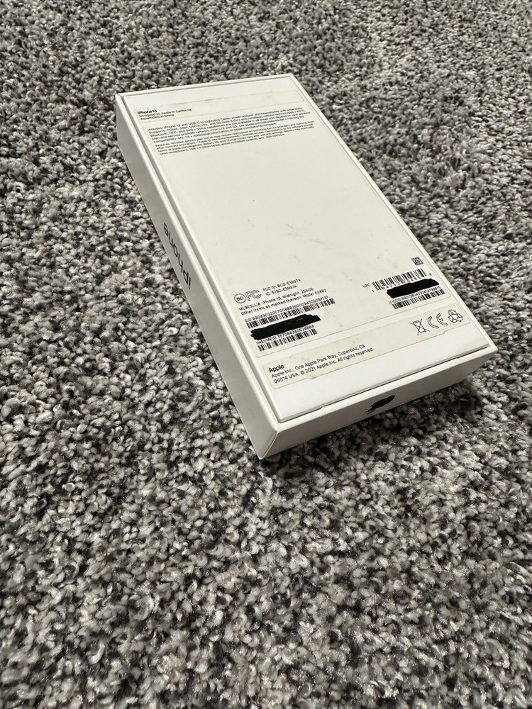 BOX ONLY Original iPhone 13 Midnight 256Gb EMPTY BOX ONLY