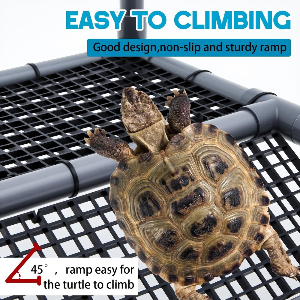 Adjustable Extra Large Turtle Basking Platform, Wider Hanging Dock, Basking A...