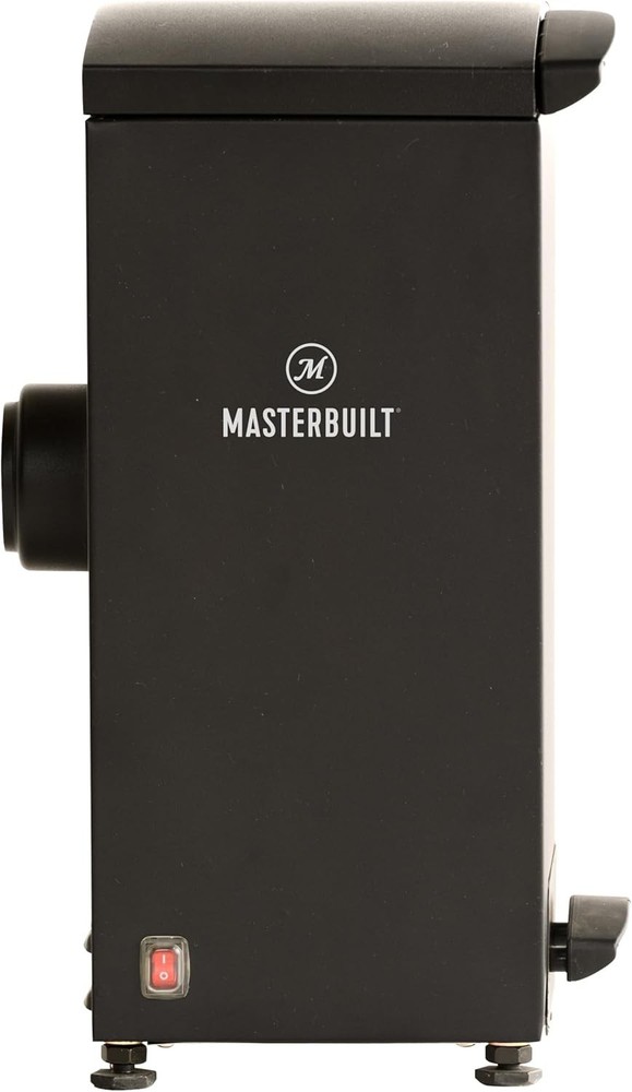 Black Vertical BBQ Smoker Attachment: Continuous Smoke System, Removable Tray