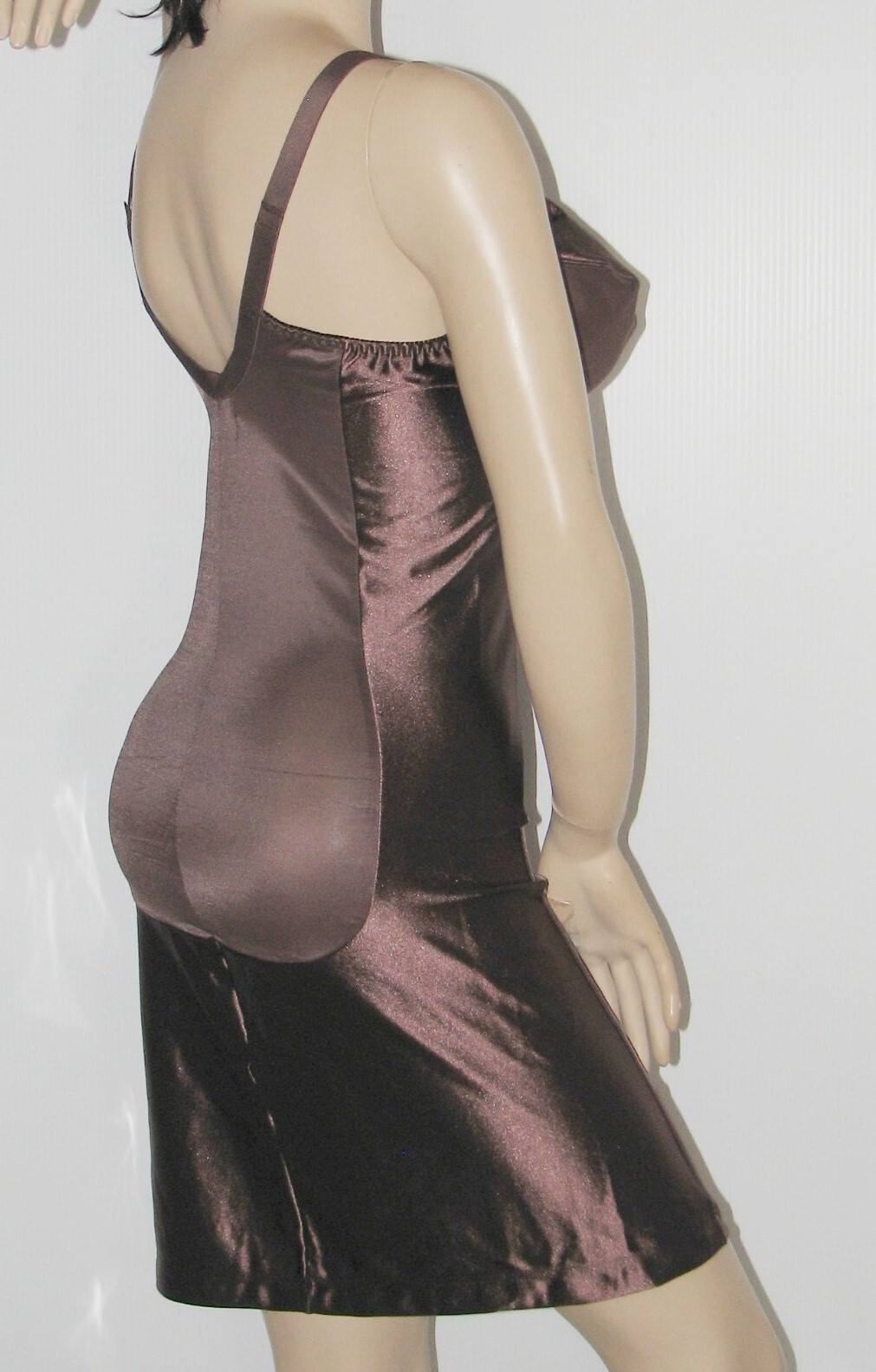 Satin Control Shaper Dress Slip - Full Slip with Satin Panels - 38-48 B-DD