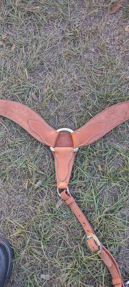 HD Leather breast collar and headstall