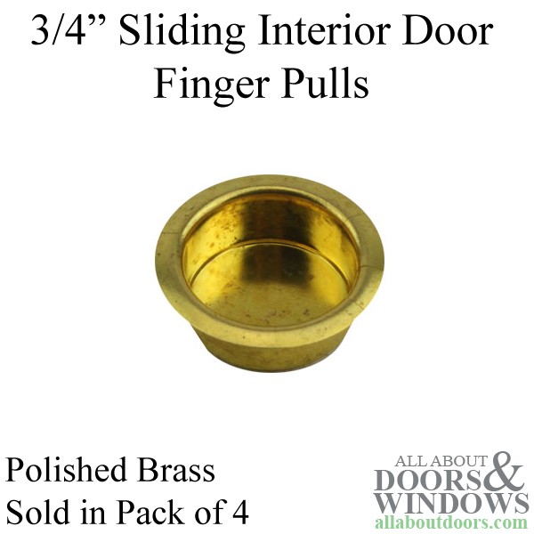Prime-Line 3/4 in. Solid Brass Sliding Door Finger Pulls (4-Pack)