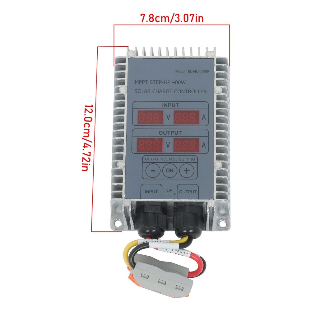Solar Battery Charge Controller Boost MPPT 24‑85V Voltage Adjustable 400W