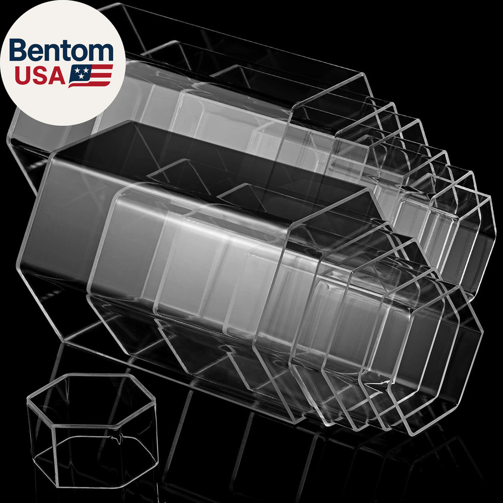 Hexagonal Jewelry Display Risers Hexagonal Market Display Risers Stands Acrylic