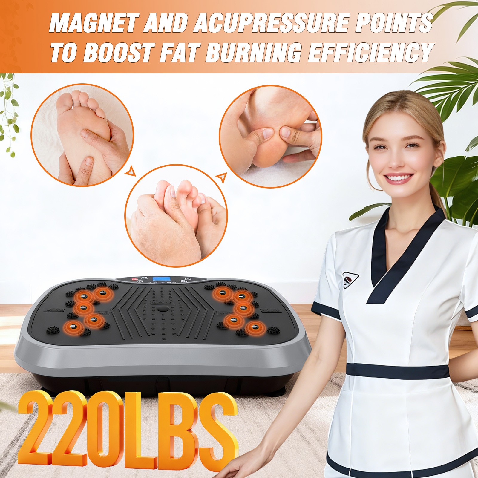 Vibration Plate Exercise Machine for Weight Loss & Lymphatic Drainage Fitness US