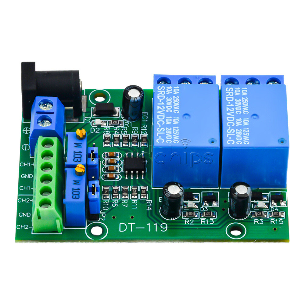 Unique DC 12V 2-Channel Voltage Comparator Precise LM393 Module