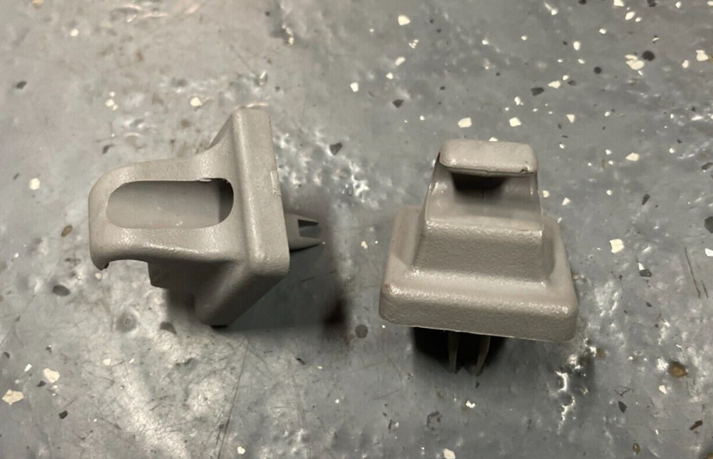 1998-2007 FORD ECONOLINE VAN SUN VISOR SHADE CLIPS GRAY E150 E250 E350 98 99 07