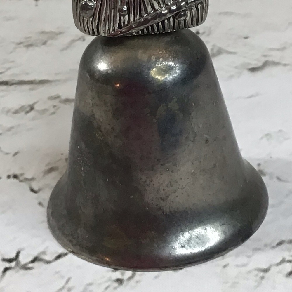 Metal Christmas Tree Bell Holiday Decor Kitsch Small Dangle