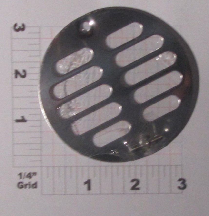 3-1/4-Inch with 2 Screws Shower Drain Grate, Chrome