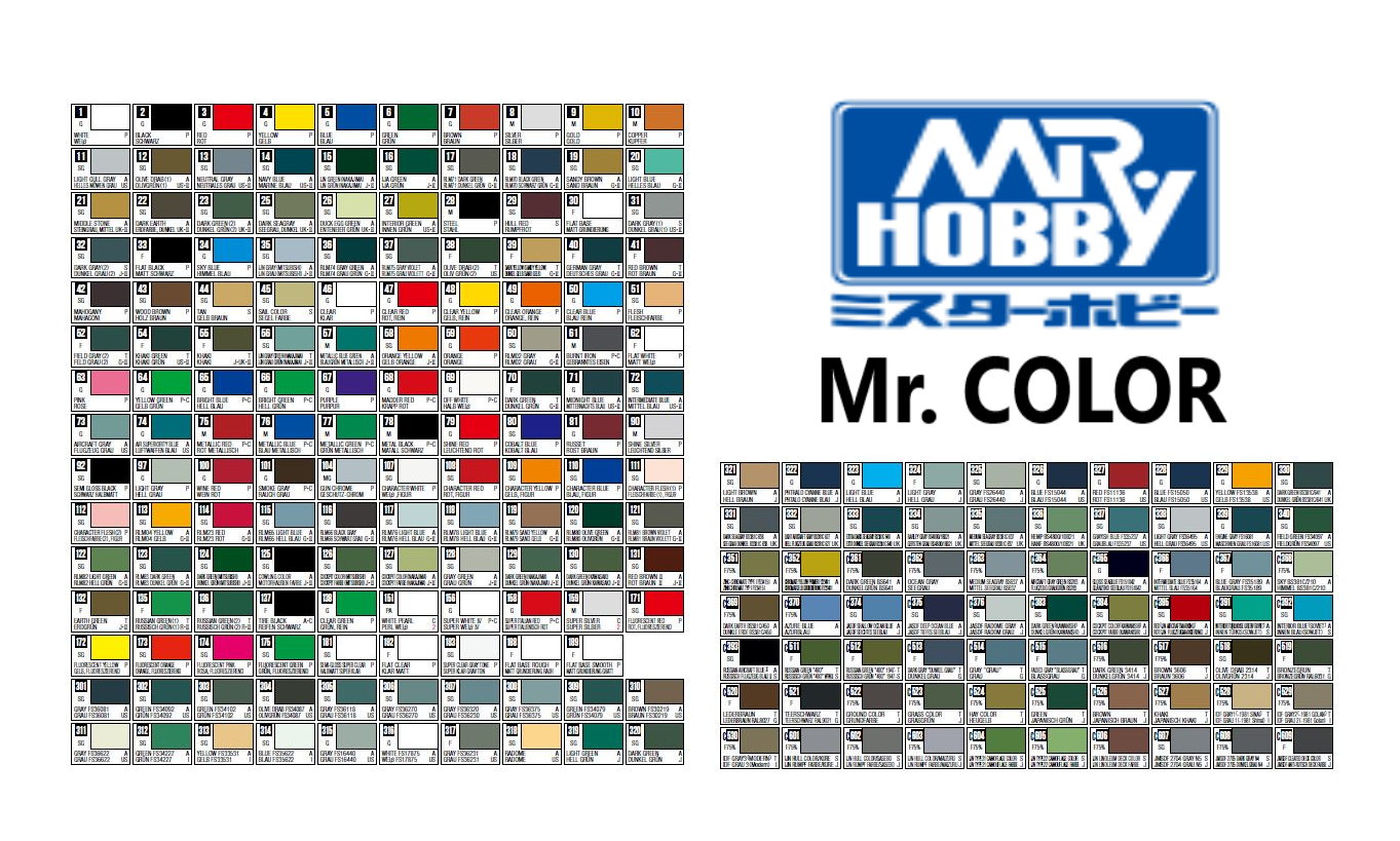 Mr. Hobby Mr. COLOR ENAMEL Paint 10ml Bottles C1-C609 COMPLETE RANGE YOUR CHOICE