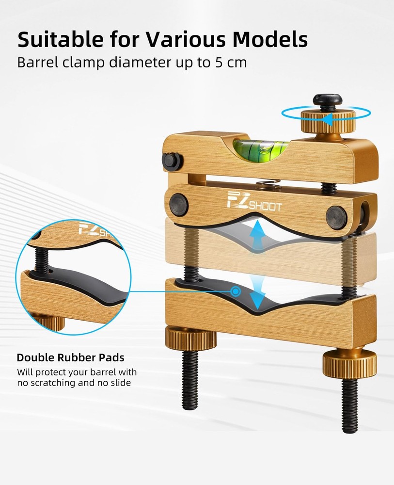 EZshoot Scope Leveling Kit with High-precision Bubble System Gold