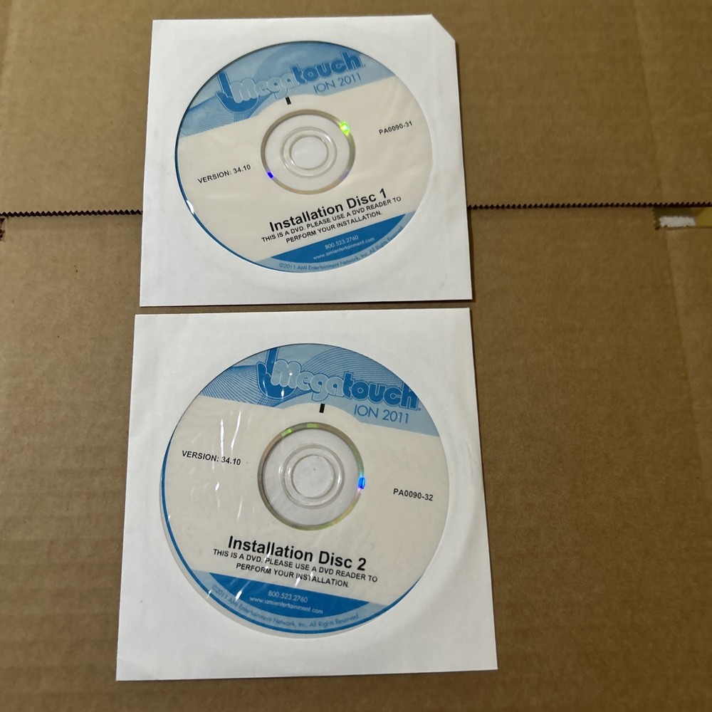 Cd Unopened Ion 2011 Installation Disc  MERIT MEGATOUCH