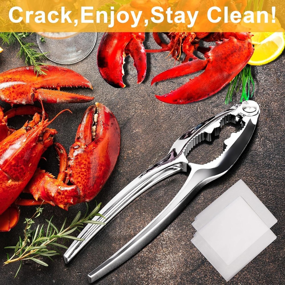 12Pack Crab Crackers and Tools Crab Legs Cracker Tool Set, Lobster Crackers, ...