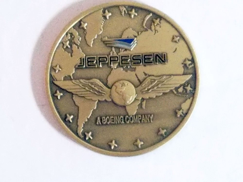 Jeppesen Driving Innovation Data Solutions Optimized Missions Challenge Coin