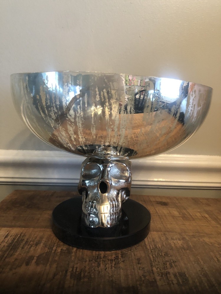 Halloween Serving Bowl With Skull Base