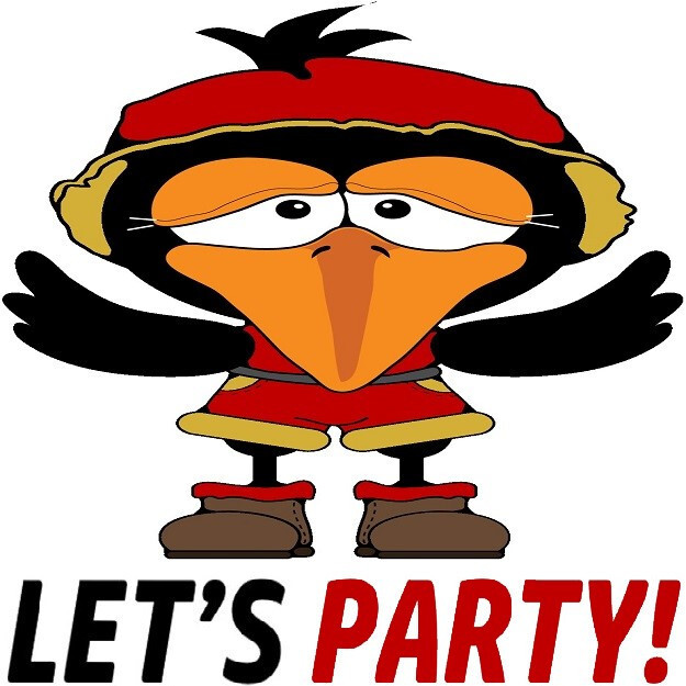 30 Custom Red Party Crow Personalized Address Labels