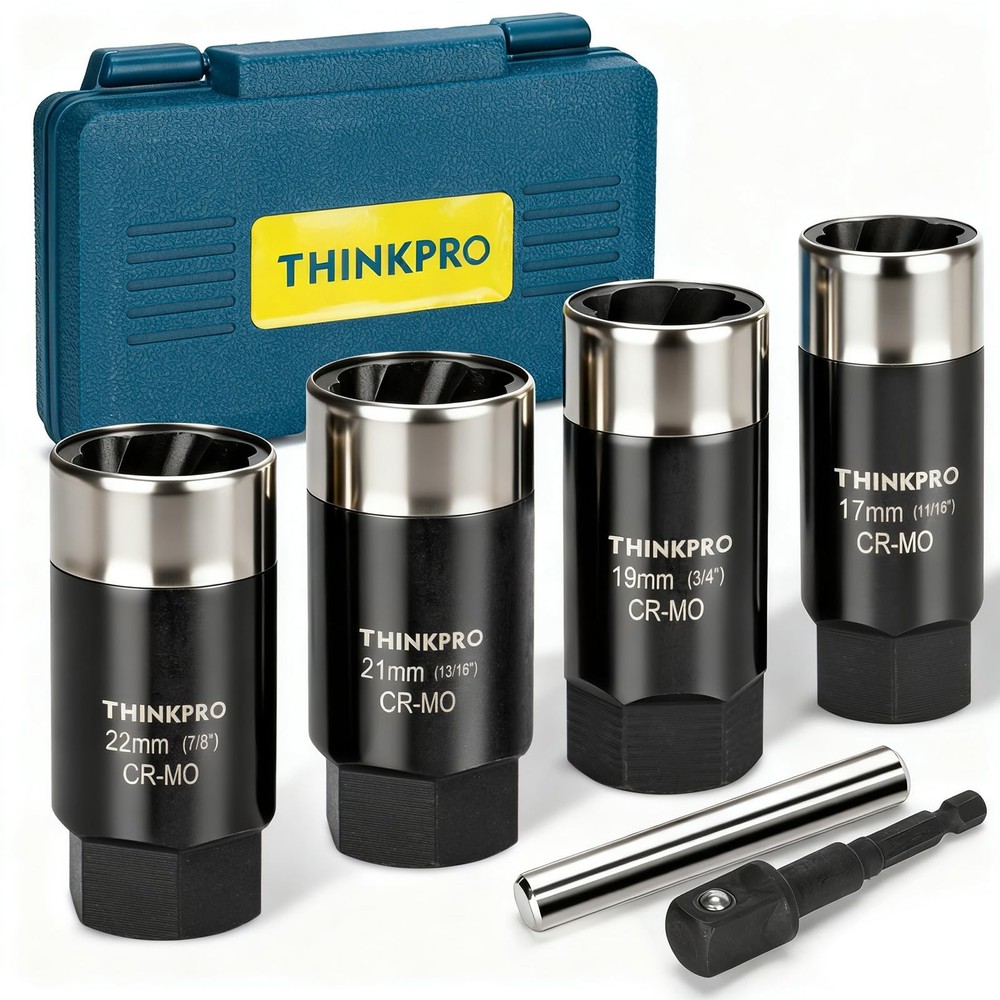 Extractor de Tuercas Dañadas Para Ruedas 1/2" Con Sockets Profundos