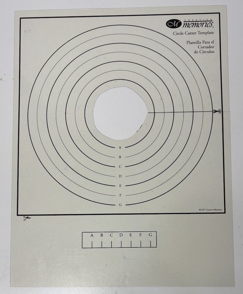 Creative Memories CIRCLE CUTTER Rotating Blade Replacement Pattern