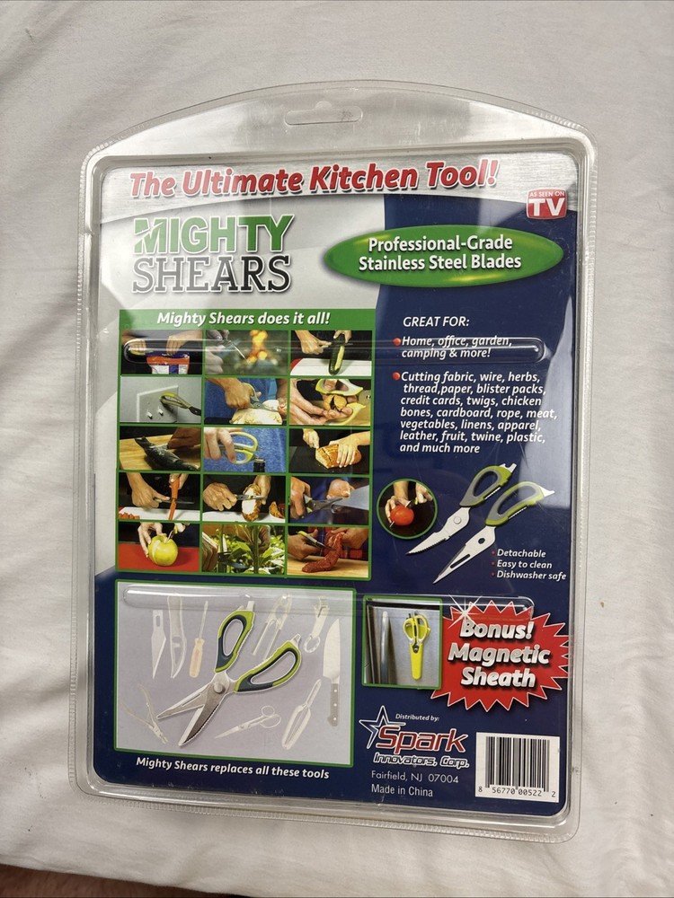 Mighty Shears 2 Pc SCISSORS Set - 10 Functions in 1 New