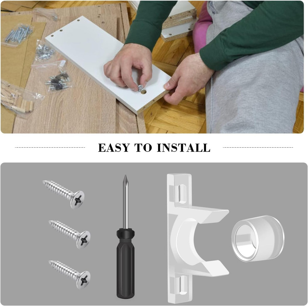 8 Sets False Front Cabinet Clips Kitchen Cabinet Doors Replacement for Drawer Re