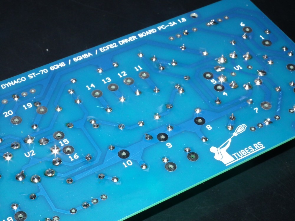 DYNACO ST-70 6GH8 Stuffed Driver Phenolic PCB + matched pair 6GH8A EI Philips