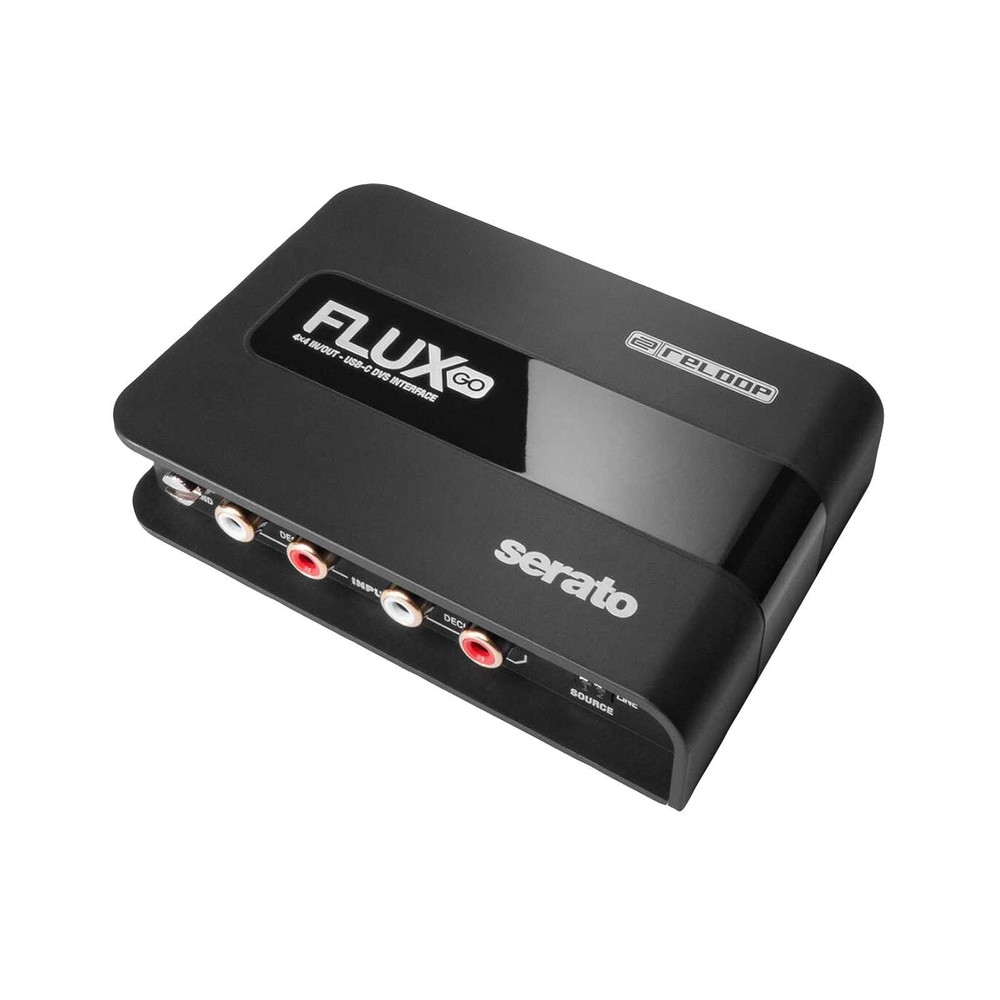 Reloop Flux Go Pocket-Sized 2-Channel (4x4) USB-C DVS Audio Interface w Case