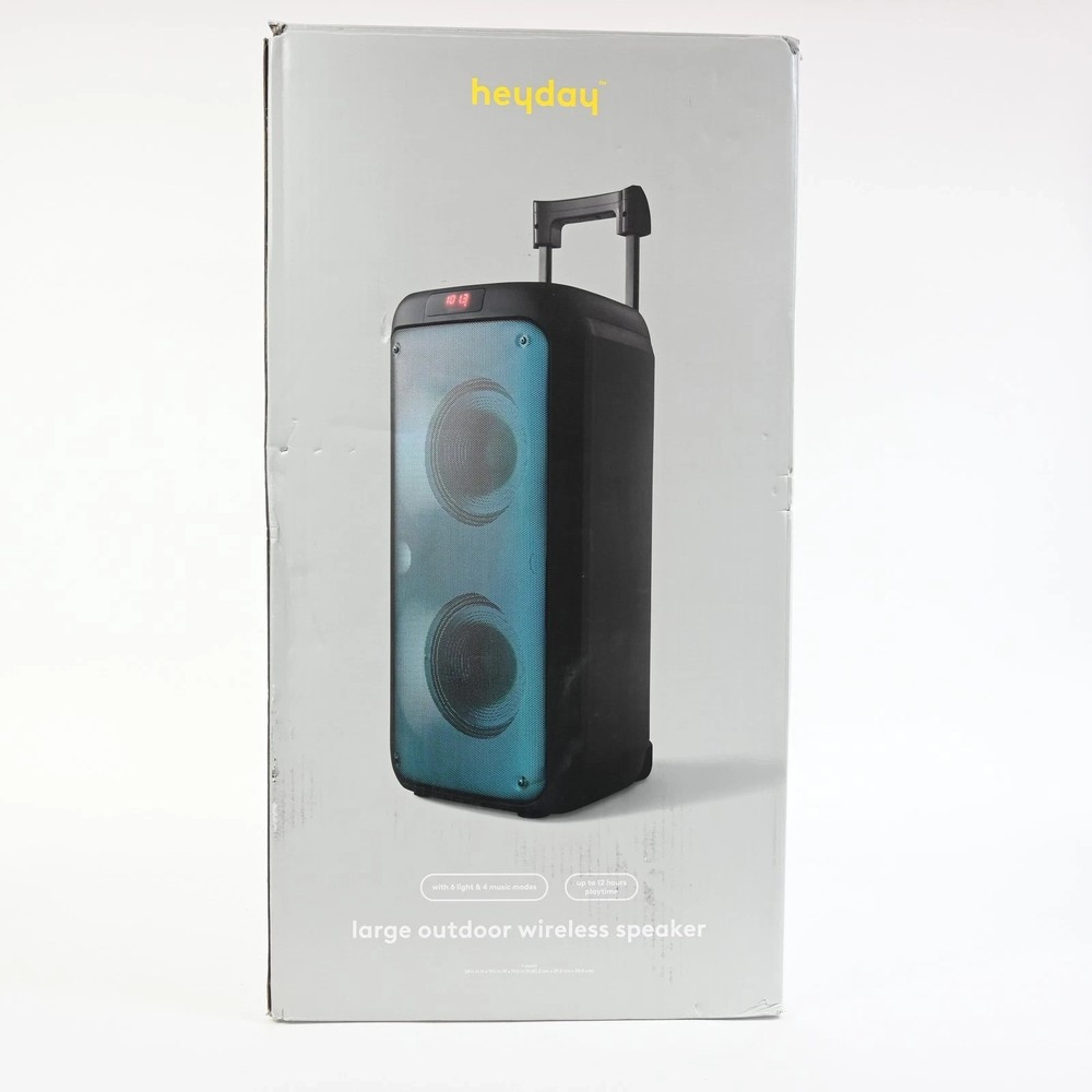Heyday - Bluetooth Party Speaker with Handle and Rolling Wheels Large - NEW !!