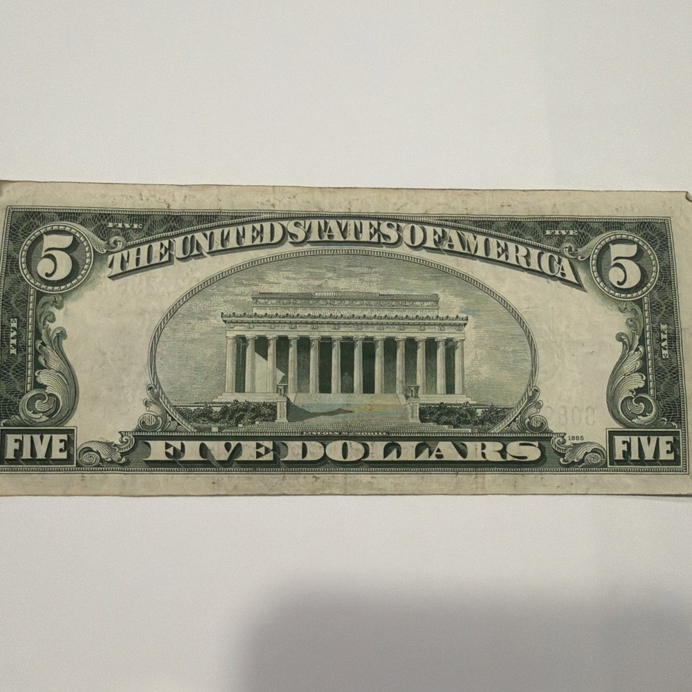 1934 D Five Dollar Blue Seal Note Silver Certificate GREAT SHAPE CRISPY DB103
