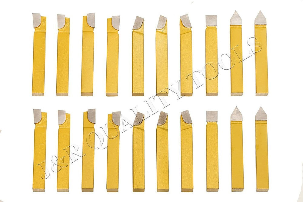1/4" CARBIDE TIP TOOL BITS 20 PC SET LATHE TOOL & MILLING CUTTING TOOLS
