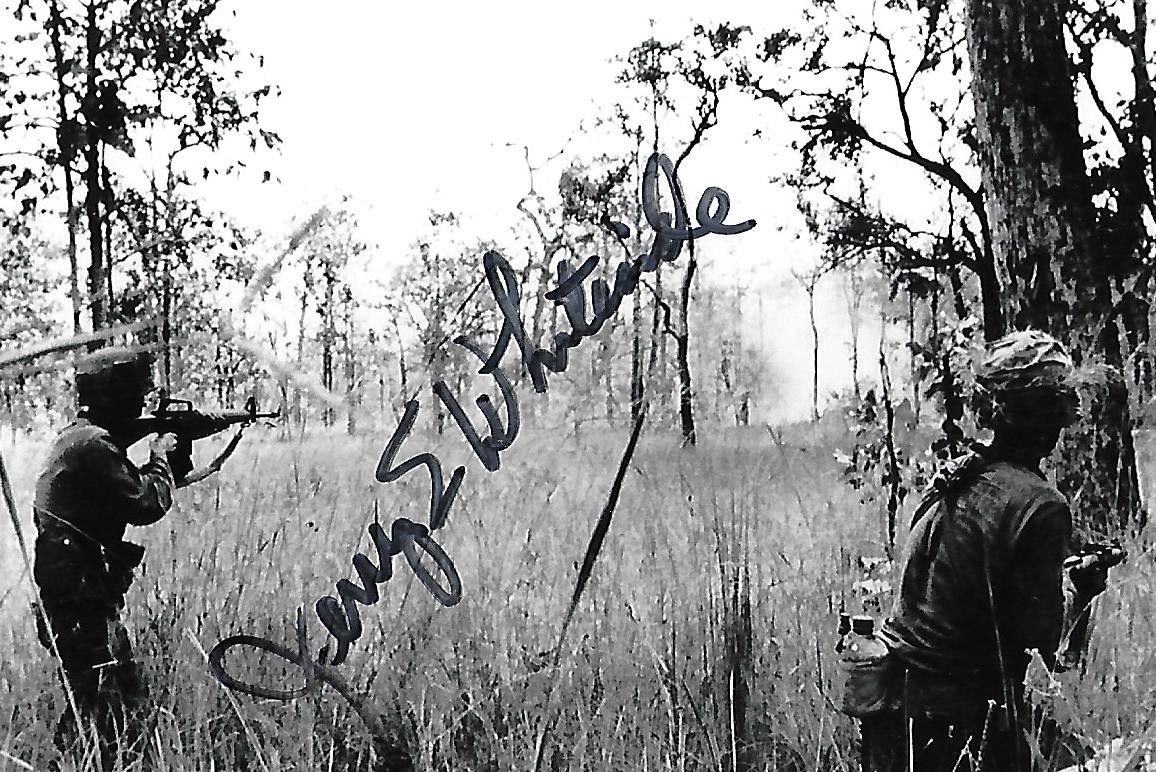 Jerry Whiteside signed 4x6 photo We Were Soldiers Vietnam Ia Drang COA LOOK!