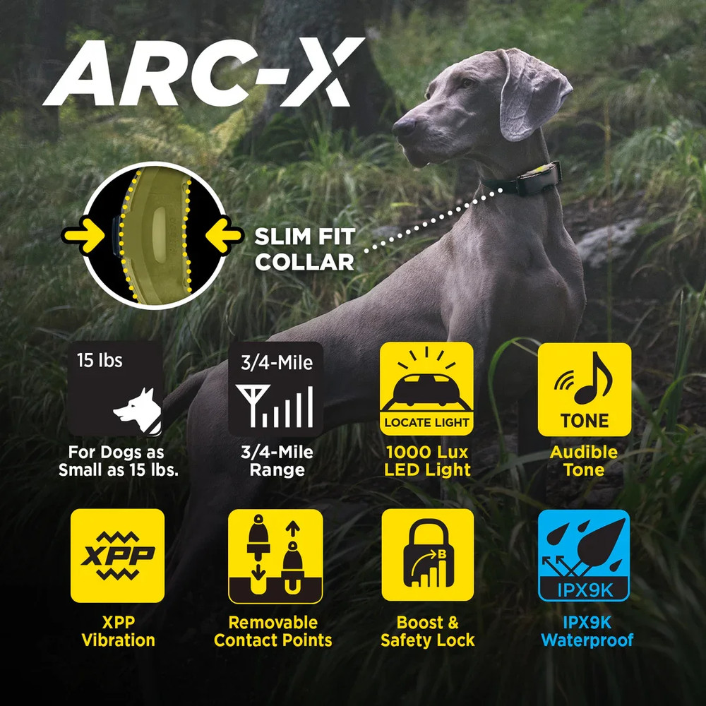 Dogtra ARC -X Remote Dog Training Collar - 3/4 - Mile Range E-Collar