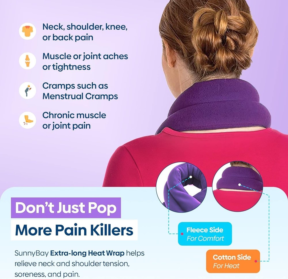 Lavender Aromatherapy Microwavable Heating Pad for Neck & Shoulder Relief