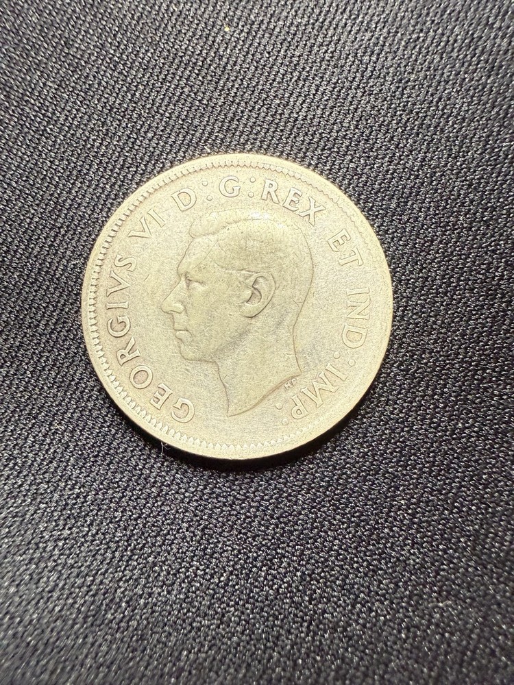 1939 Canada Silver 25 Cents Coin