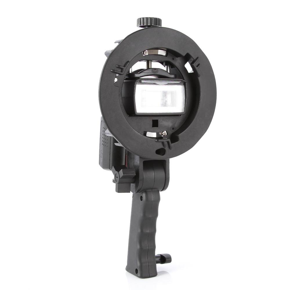 S Type Bowens Mount 5 Flash Holder Bracket Head Hand Grip for Speedlite Softbox