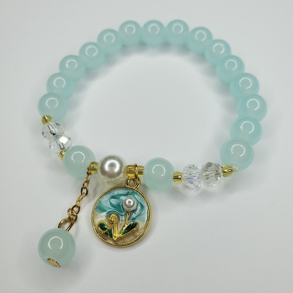 Hand crafted artisan unique gemstone bracelet