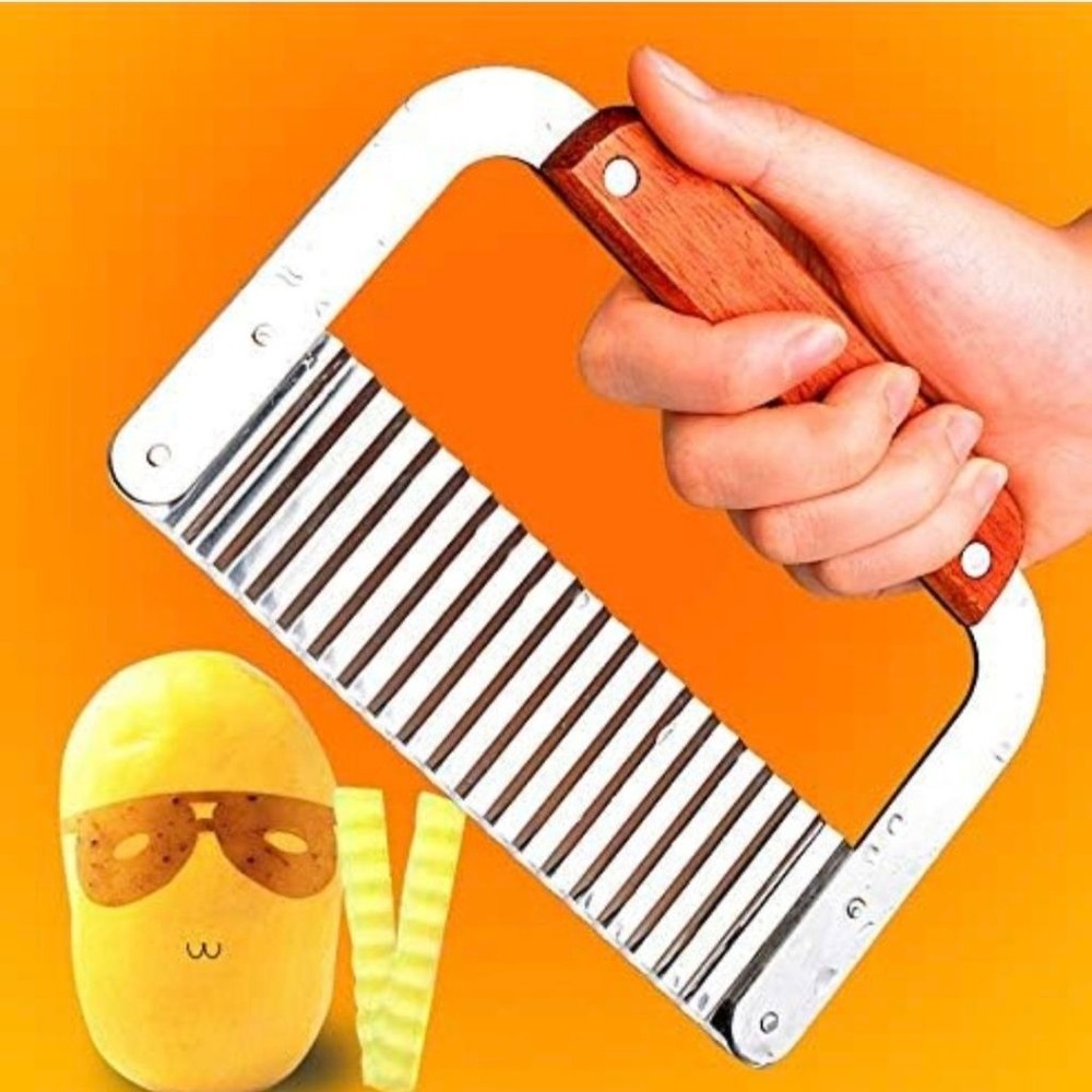 Super Leader Crinkle Cutting Tool One Size Silver Brown