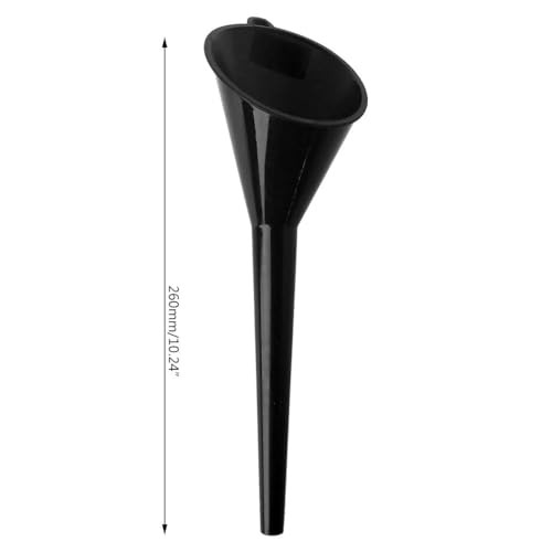 1Pc Black Multi-Function Auto Engine Oil Petrol Change Funnel Long Plastic