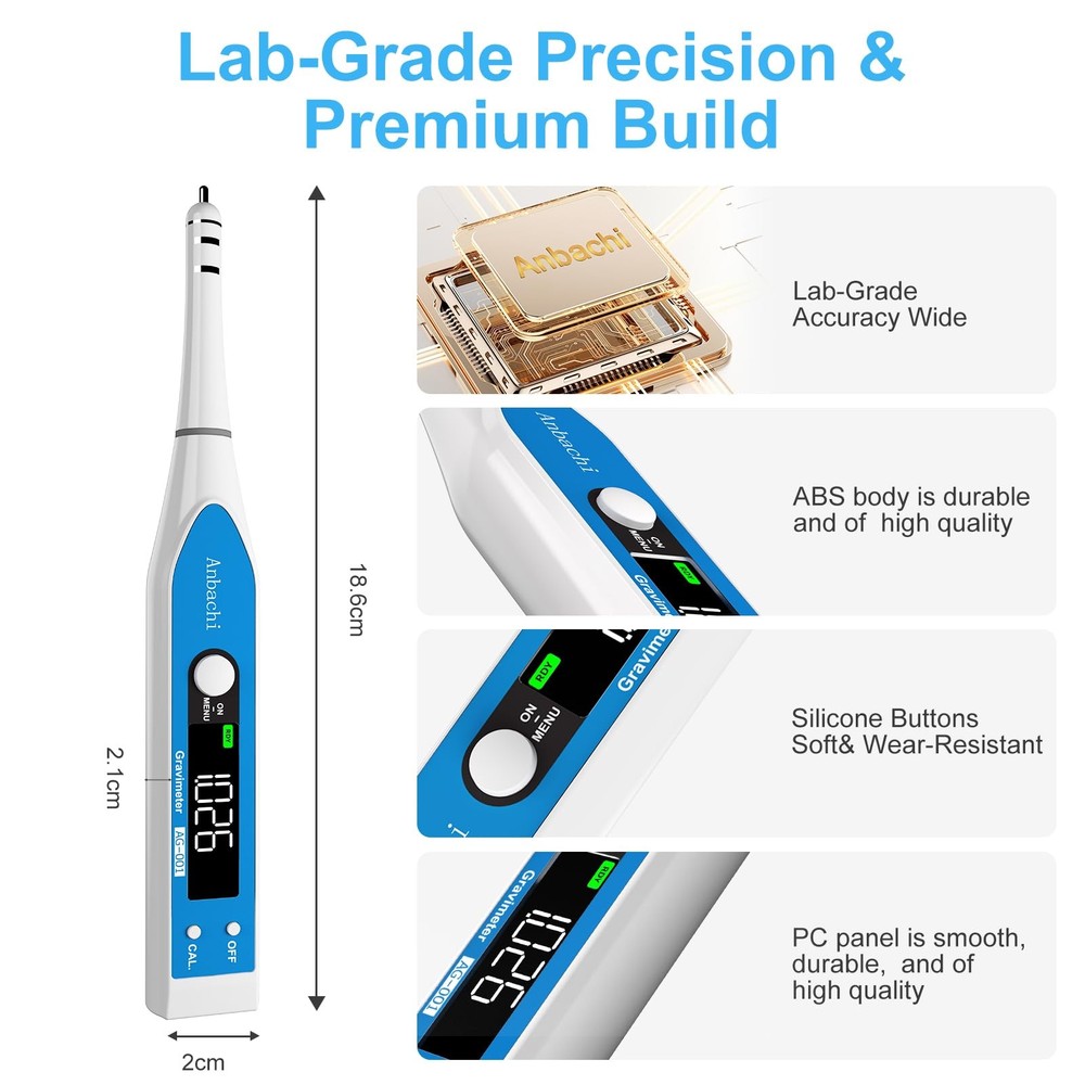 Digital Salinity Meter 3-in-1 Saltwater Tester – Specific Gravity, Salinity &...