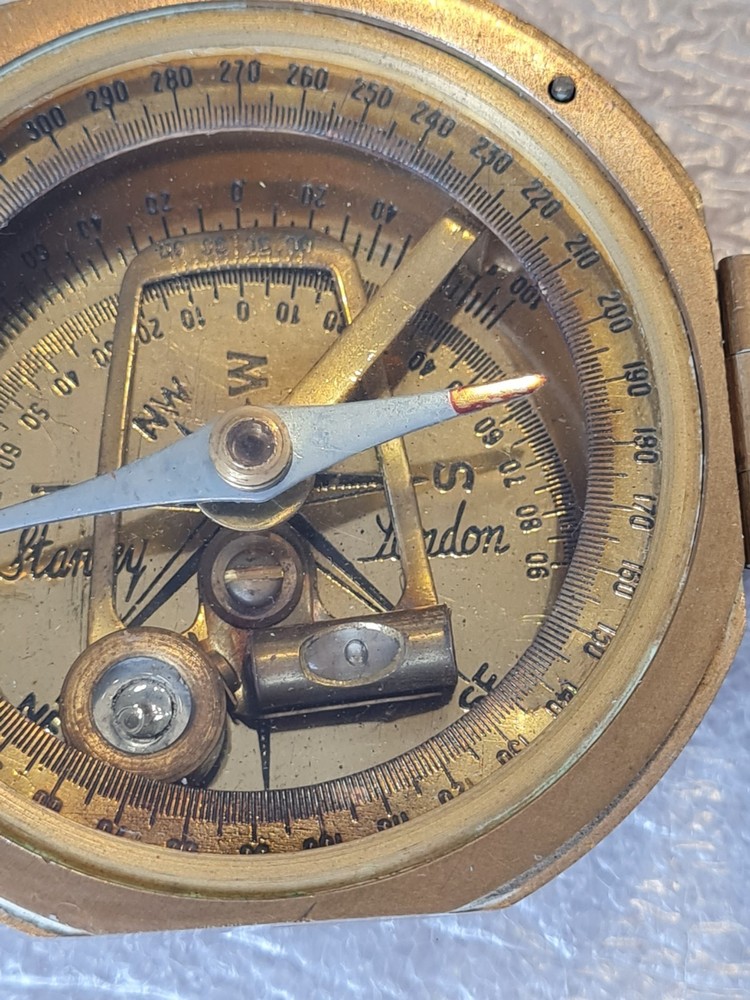 Vintage Stanley Brass Navigation Compass - Maritime