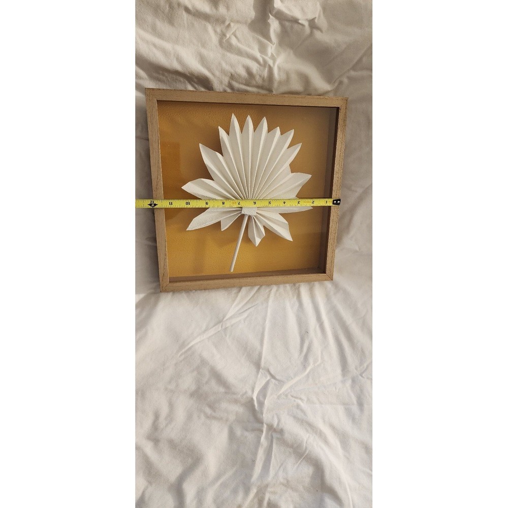 Shadow Box Orange With Flower Fan