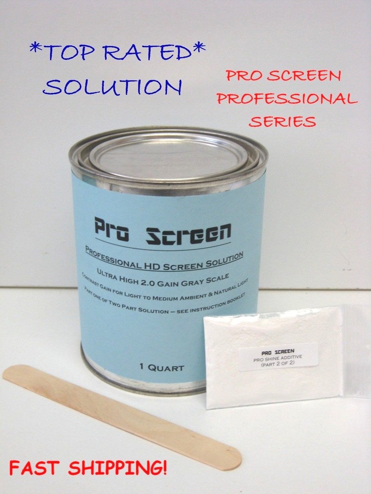 HD Projector / Projection Screen Paint Solution - 1 Quart 4K Full HD 1080p 3D