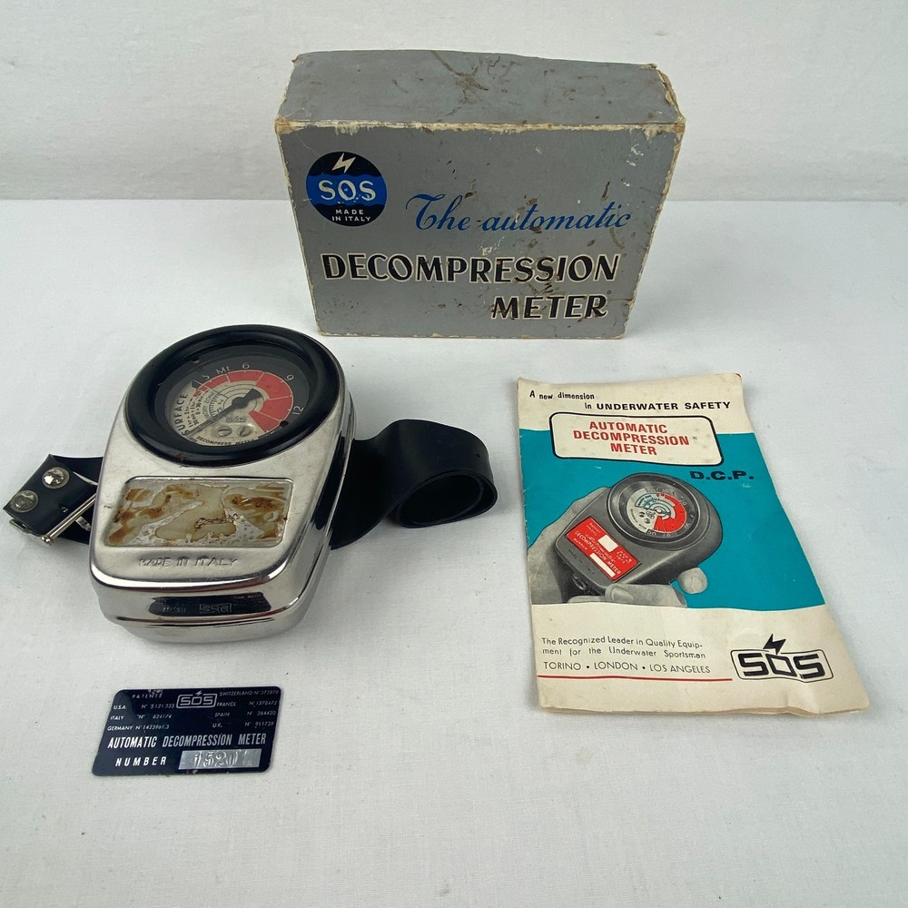 Vintage SOS Atomic Decompression Meter Scuba G34