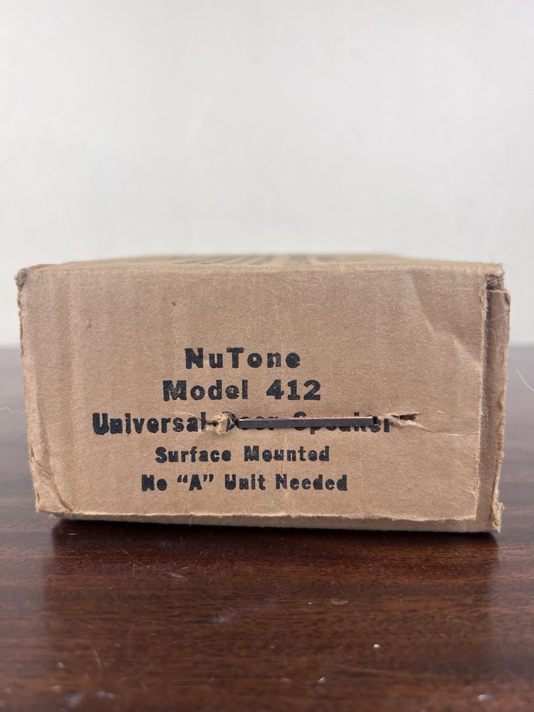 NOS NuTone Model 412 Universal Door Speaker Surface Mounted No "A" Unit Needed