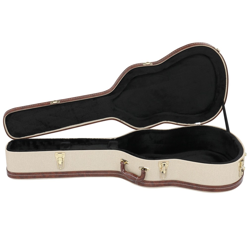 Glarry 39" Acoustic Classical Guitar Hard Case Box Microgroove Flat Grey