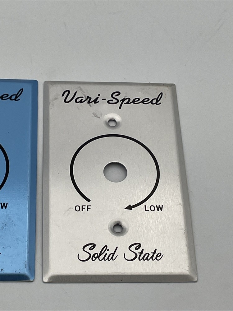 2 Replacement Plates-Airmaster Fan Solid State Vari-Speed Sliver/Blue Plates H2