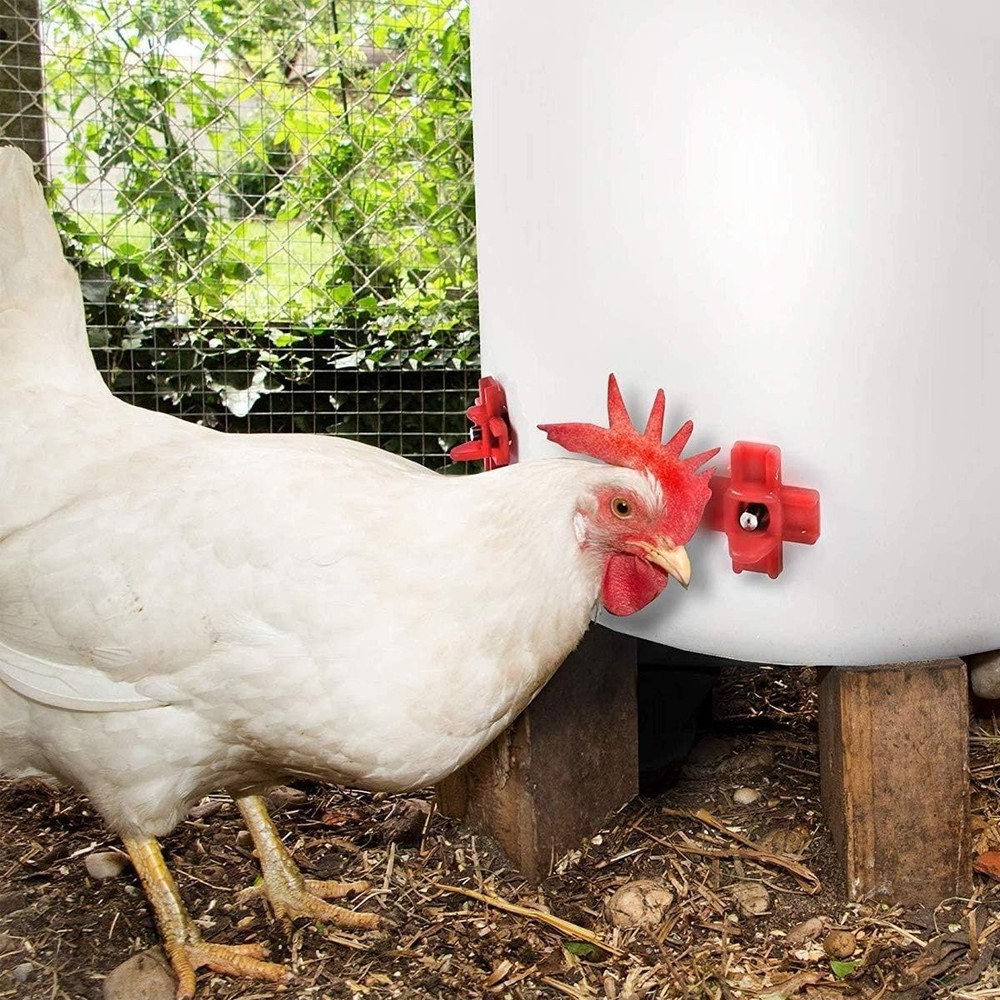 40 Pack Chicken Waterer Nipples - Leakproof Poultry System