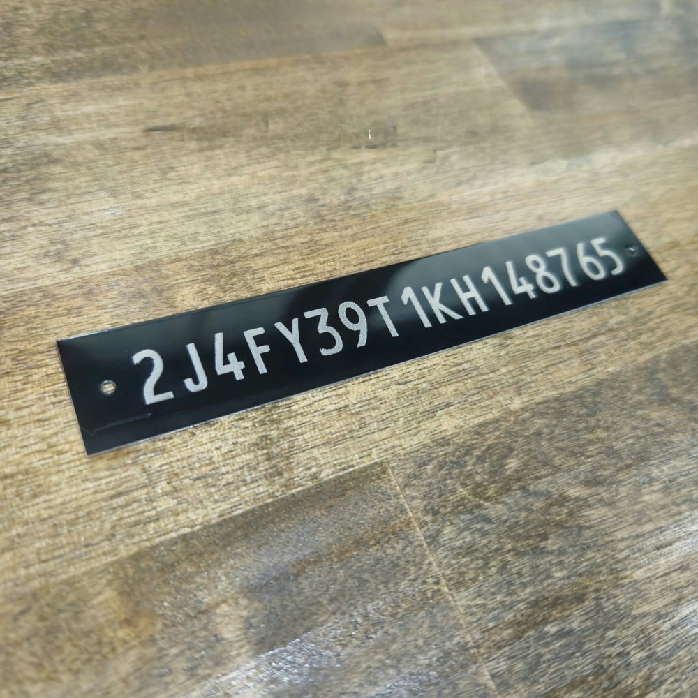 .5"x3.5" Custom Aluminum Serial Number Plate Data Identification Tag HIN
