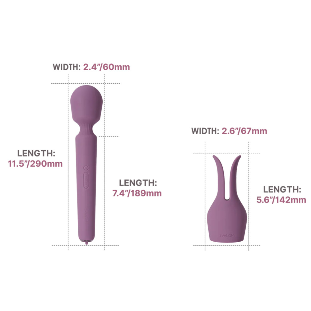 App Compatible Heating Wand with Attachment Vibrating Rechargeable Massager