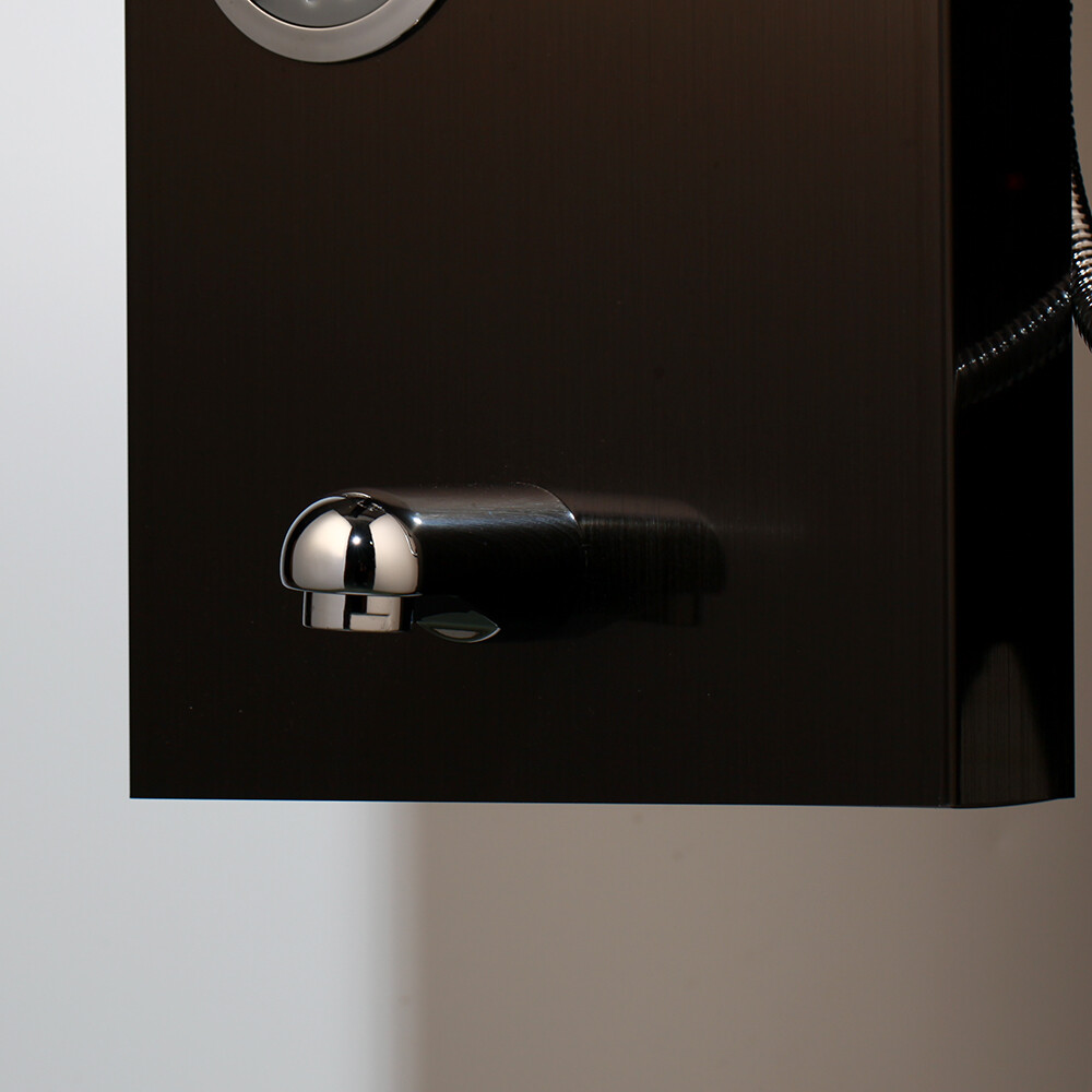 LED Black Shower Panel Display screen Body Massage System Jets Wall Mounted Tap